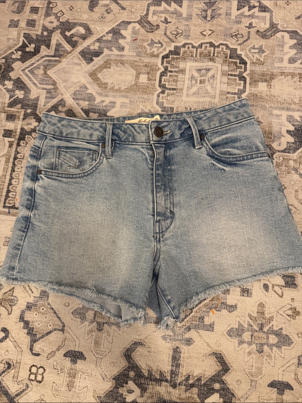 Unpublished Denim High Rise Cutoff Jean Shorts Light Wash Size 26